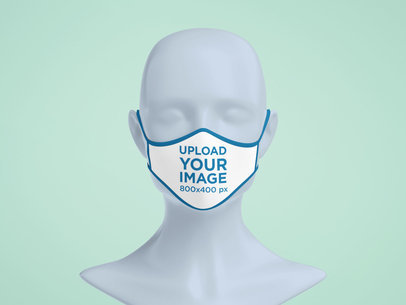 Mockup of a Sublimated Face Mask on a Mannequin's Head 5187-el1