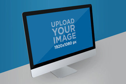 Render Mockup of an iMac Placed in a Customizable Setting 5153-el1