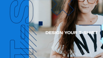 Facebook Cover Video Maker for a Custom T-Shirts Website 1925c-3087