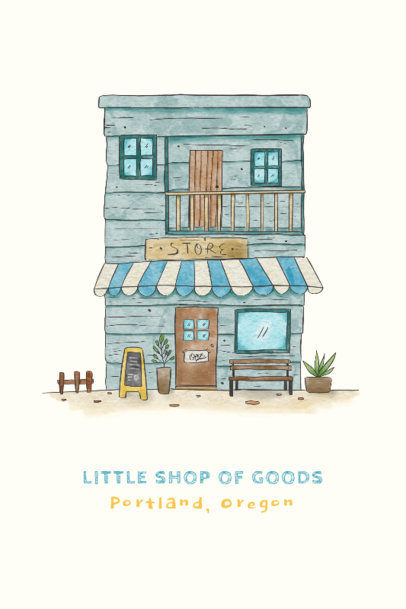 Poster Design Generator with an Illustration of a Rustic Store 4232a