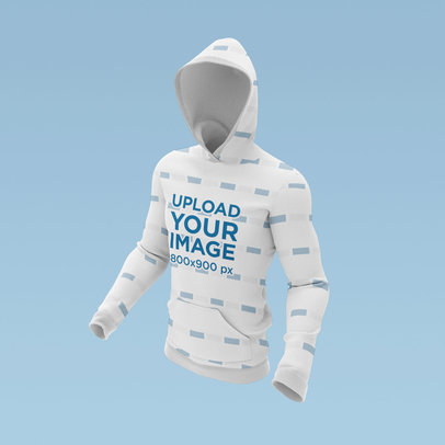 Mockup of a Ghosted Pullover Hoodie Against a Plain Backdrop 5105-el1