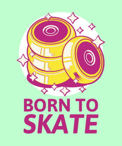 T-Shirt Design Generator with Roller Skating-Themed Graphics 3630c